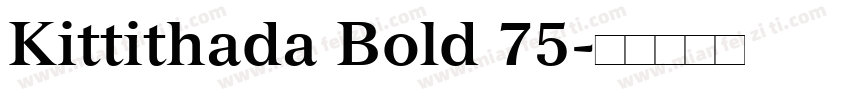 Kittithada Bold 75字体转换